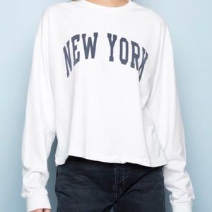 BRANDY MELVILLE John Gault graphic New York oversized long sleeve t shirt tee